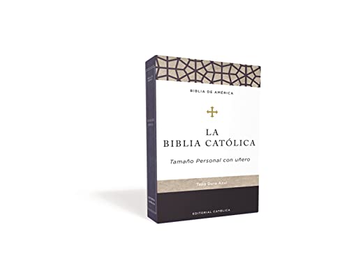 Biblia Católica, Tapa dura, Azul, Tamaño personal con uñero (Spanish Edition)