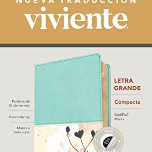 Santa Biblia NTV, Edición compacta, letra grande (SentiPiel, Menta, Índice, Letra Roja) (Spanish Edition)