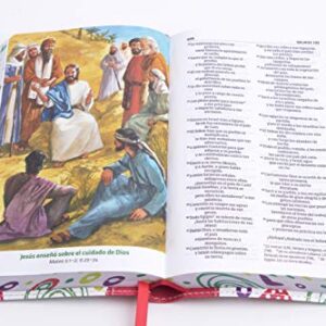 NVI Biblia Luz en mi camino corazones, multicolor símil piel (Spanish Edition)