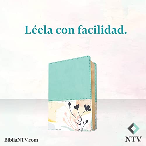 Santa Biblia NTV, Edición compacta, letra grande (SentiPiel, Menta, Letra Roja) (Spanish Edition)