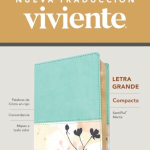 Santa Biblia NTV, Edición compacta, letra grande (SentiPiel, Menta, Letra Roja) (Spanish Edition)