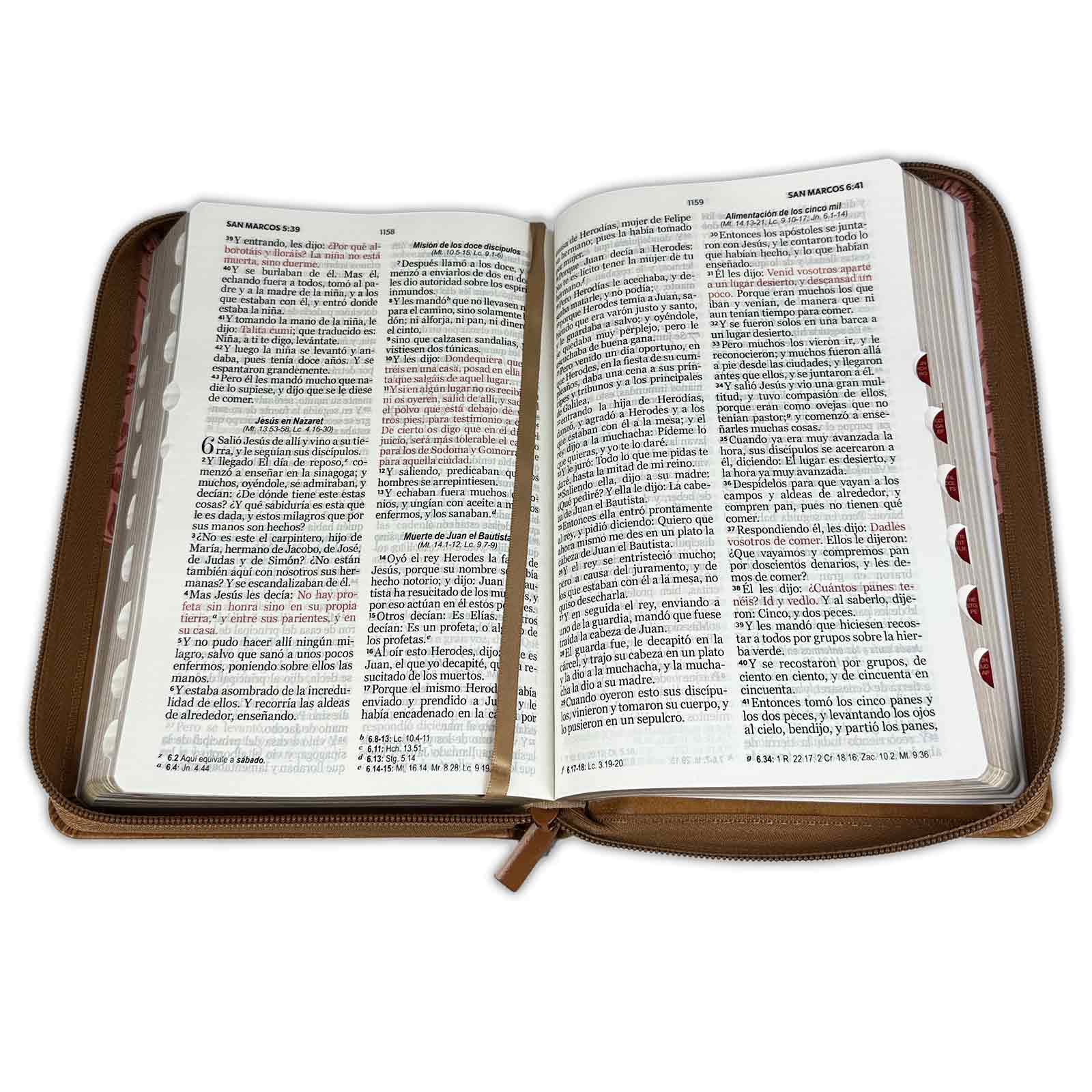 Biblia para Mujer Letra Grande 12 puntos Reina Valera 1960 imitacion piel rosado clasico con indice
