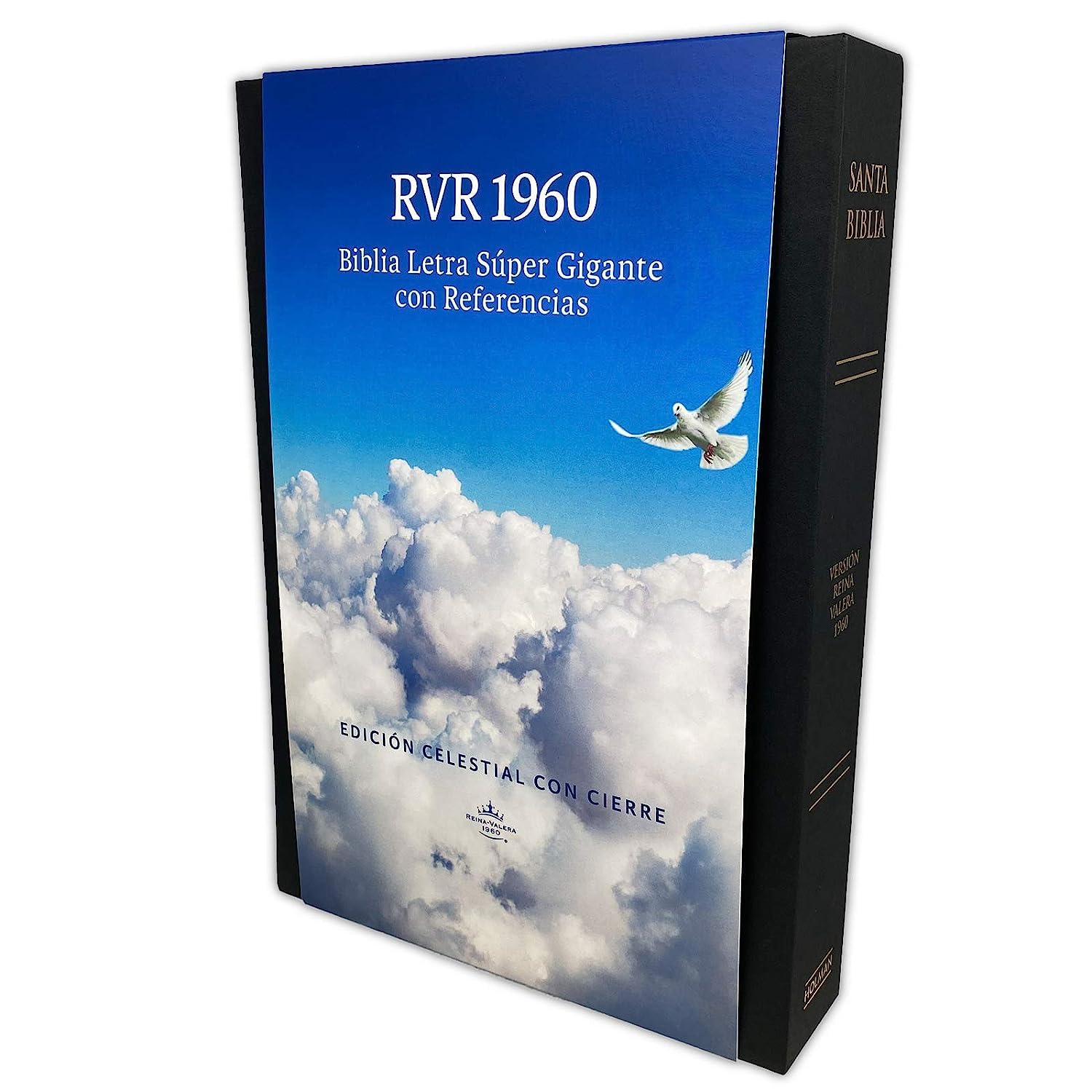 Biblia Letra Super Gigante en Español Reina Valera 1960 con Estuche de Proteccion Edicion Especial Cierre y Indice / Super Giant Large Print Bible RVR 1960 , Black, with Index (Spanish Edition)