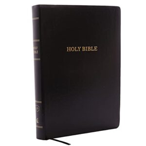 kjv holy bible, giant print center-column reference bible, black leather-look, 53,000 cross references, red letter, comfort print: king james version