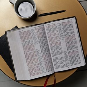 KJV Holy Bible, Giant Print Center-Column Reference Bible, Black Leather-look, 53,000 Cross References, Red Letter, Comfort Print: King James Version