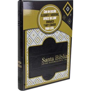 Biblia Letra Supergigante 19 puntos: RVR1960, imit. piel negro con índice y ziper (Spanish Edition)