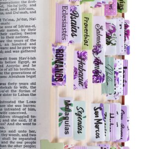 Spanish Bible Tabs for Journaling Bible - 90 Pieces Bible Dividers Tabs for Bible Chapters - Bible Study Supplies - Bible Accessories as Bible Journaling Supplies - Born2Calm