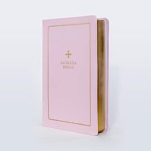 Biblia Católica, Regalos y Ceremonias, color Rosa, Cuero Reciclado (Biblia De America) (Spanish Edition)