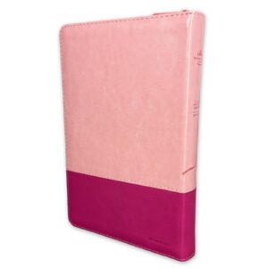 Biblia para Mujeres con Cierre Letra Grande 12 puntos RV1960 rosado con indice - Concordancia y Palabras de Jesus en rojo