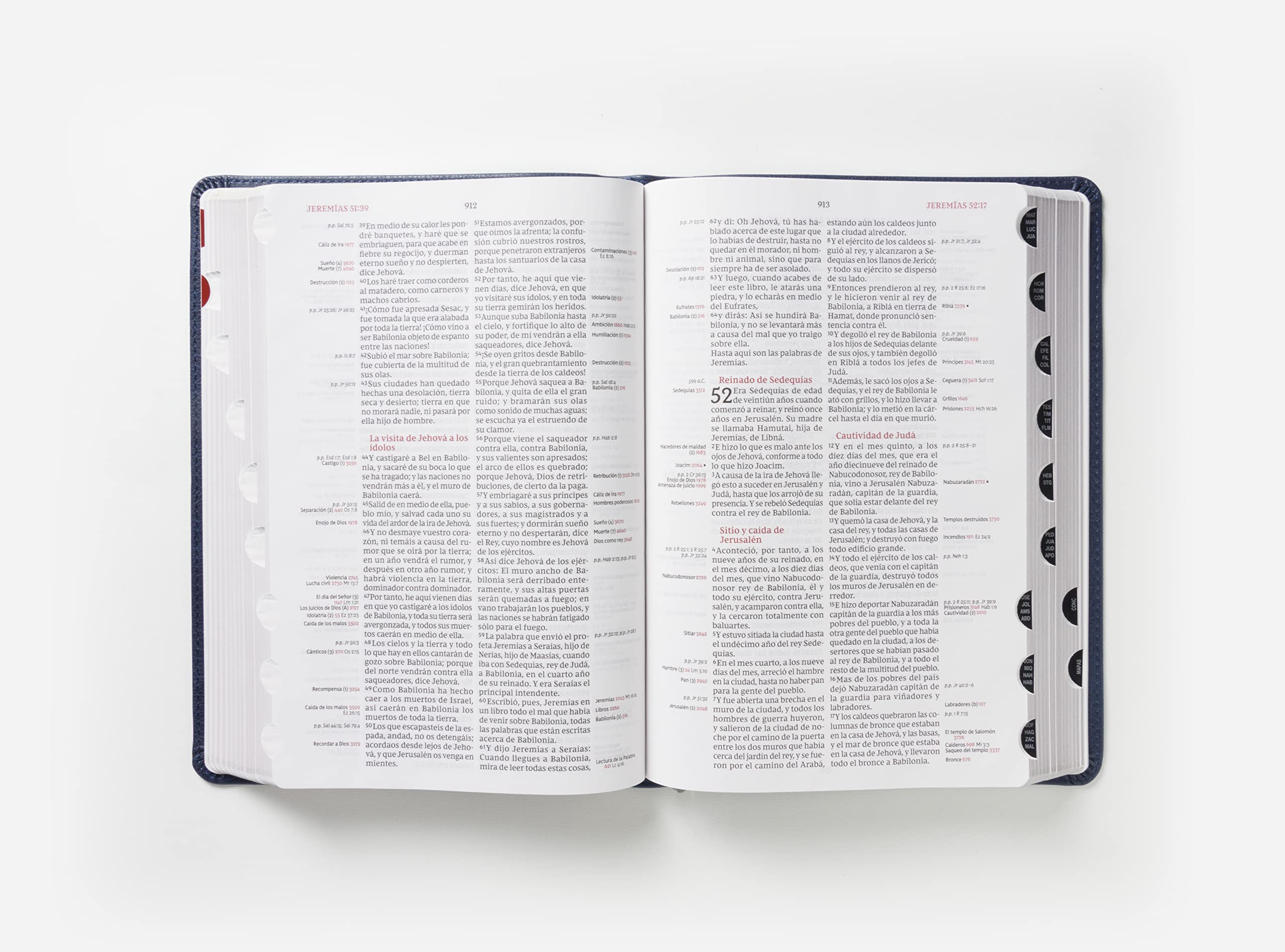 Reina Valera Revisada, Biblia de Referencia Thompson, Leathersoft, Azul añil, Palabras de Jesús en Rojo, con Índice (Spanish Edition)