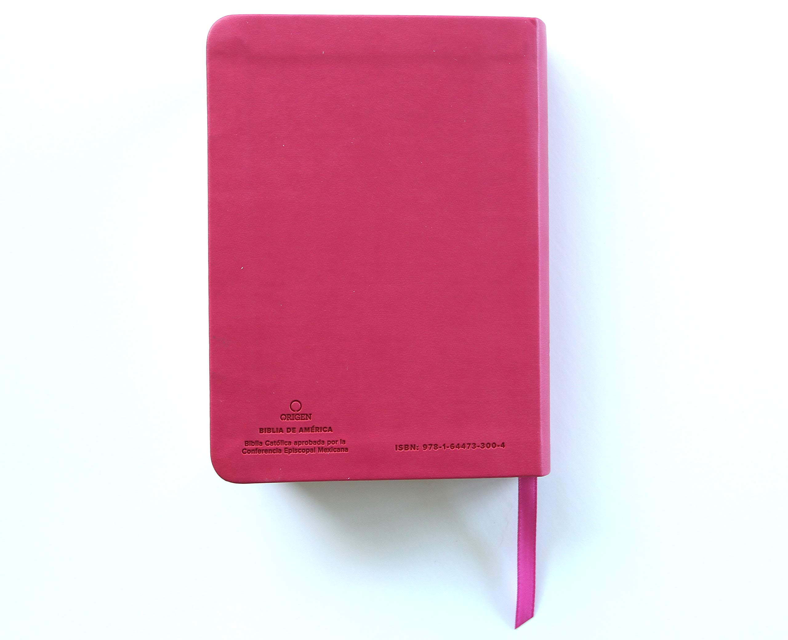 Biblia Católica en español. Símil piel fucsia, tamaño compacto / Catholic Bible. Spanish-Language, Leathersoft, Fucsia, Compact