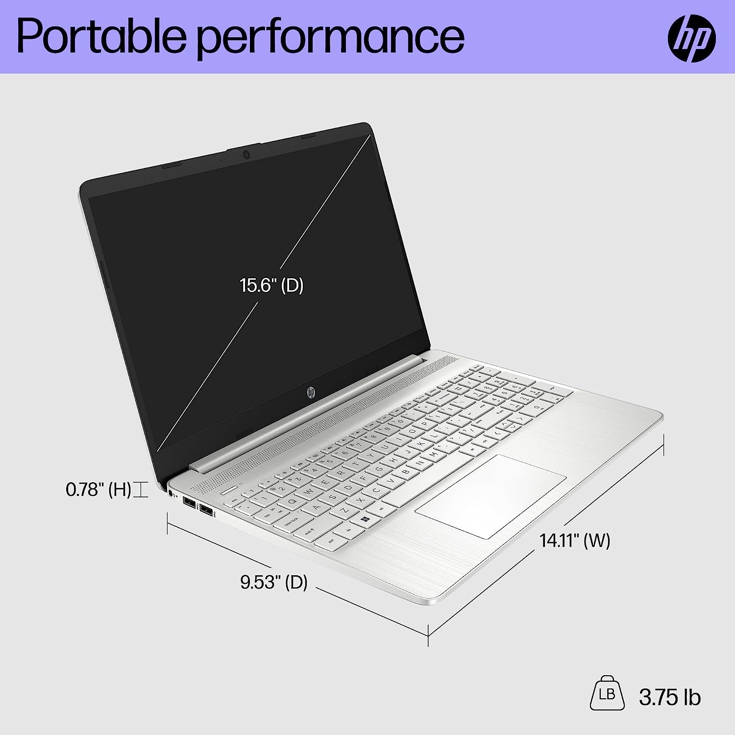 HP 15.6" HD Busienss Laptop Newest, 6-core AMD Ryzen 5 5500U(up to 4.0GHz), 8GB RAM, 256GB SSD, USB-A&C, WiFi, Fast Charge, Windows 11 + GM Accessory, Silver