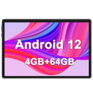 relndoo android tablet, 10.1 inch android 12 tablet with 8000mah battery, 4gb ram 64gb rom, 1tb expand, gms certified, hd screen, dual camera, wifi, bluetooth