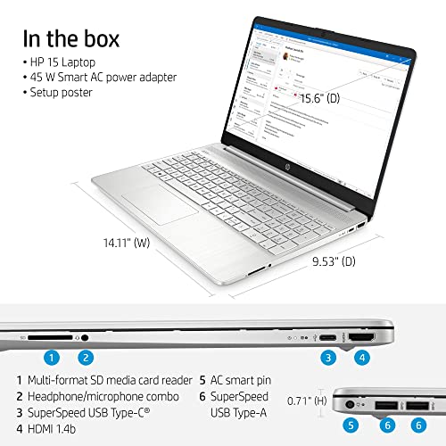 HP 2023 Pavilion 15.6’’ FHD Screen Laptop, Quad Core Intel i5-1135G7 (Upto 4.2GHz), 16GB RAM, 512GB SSD, Iris Xe Graphics HD Webcam, WiFi 6, Bluetooth, Long Hour Battery, Windows 11+HubxcelAccessory