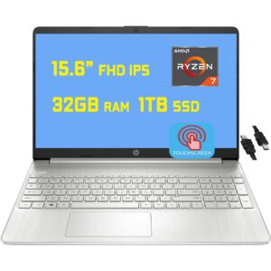 Flagship 2021 HP Pavilion 15 Business Laptop Computer 15.6” FHD 1080P IPS Touchscreen AMD 8-Core Ryzen 7 4700U (Beats i7-10710U) 32GB RAM 1TB SSD USB-C WiFi Win10 (Renewed)