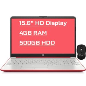 HP Notebook 15 15.6‚Äù HD Laptop, Intel Pentium Gold 6405U, 4GB RAM, 500GB HDD, Intel UHD Graphics, HDMI, USB-C, WiFi, Webcam, Win10 (Renewed)