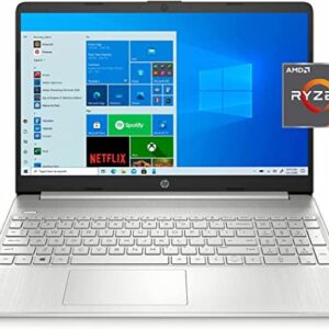 HP 15 Laptop,15.6" FHD, Ryzen 3-3250U, 4GB DDR4 RAM, 128GB SSD, AMD Radeon Graphics, HDMI, Webcam, Long Lasting Battery, Silver, Windows 10