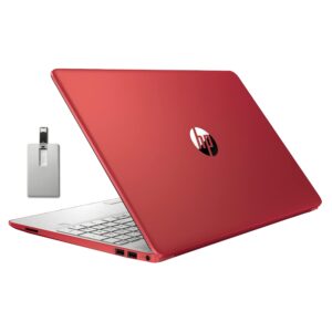 hp 15.6” hd student laptop, intel pentium silver n5030, 8gb ram, 256gb pcie ssd, intel uhd graphics, hd webcam, numpad, wi-fi 5, bluetooth, win 10 s, red, 32gb snowbell usb card