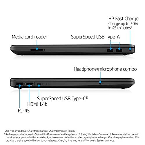 HP 2021 Notebook 15 Laptop, 15.6" Full HD 1080P Display, Intel Celeron N4020 Processor, 16GB DDR4 Memory, 512GB SSD, 1-Year Microsoft Office 365, Webcam, Type-C, RJ-45, HDMI, Windows 10 S