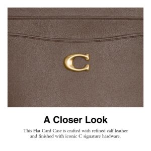 Coach Refined Calf Leather Essential Card Case, Dark Stone