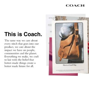 Coach Color-Block Coated Canvas Signature Slim Accordion Zip, Tan Rust