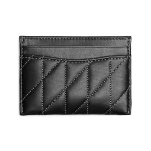 Coach Quilted Pillow Leather Essential Card Case Black One Size