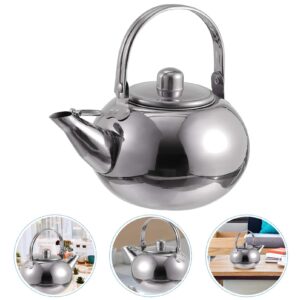 OSALADI Stainless Steel Tea Kettle with Filter Stovetop Tea Pot 1L Boiling Teapot Coffee Tea Kettle Heating Water Container Water Boiling Kettle Hot Water Kettle for Outdoor Camping Gas Stovetop