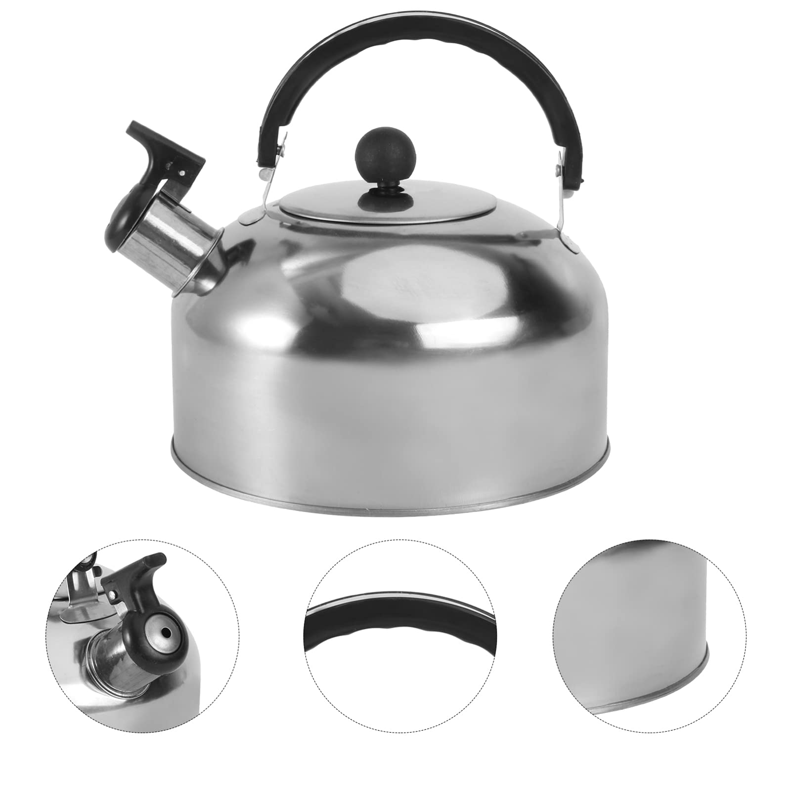 SHERCHPRY 2L Stainless Steel Teapot Stovetop Boiling Water Kettle Heat Water Kettle Flat Bottom Kettle for Stove Kettle Water Boiler Tea Pot Tea Pot