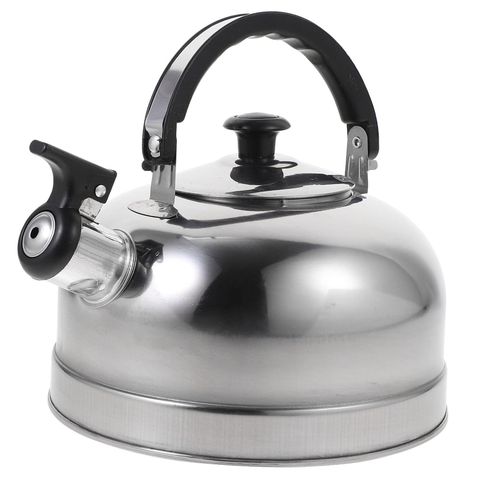 Vaguelly 4QT Whistling Tea Kettle - Stainless Steel Teapot for Stove Top, Metal Water Kettle Stove Top Tea Kettles, Camping Whistling Kettle, Tea Pot Stovetop Teapot, Universal Base