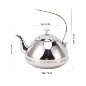 Stainless Steel Tea Kettle,Countertop Tea Kettle,Food Grade Stainless Steel,Large Capacity Tea Kettle with Strainer for Stovetop,Tea Kettle for Gas,Induction,Electric Stoves(Silver)