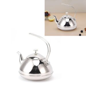 Stainless Steel Tea Kettle,Countertop Tea Kettle,Food Grade Stainless Steel,Large Capacity Tea Kettle with Strainer for Stovetop,Tea Kettle for Gas,Induction,Electric Stoves(Silver)