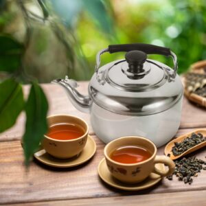 SHERCHPRY Mirror Electric Tea Kettle Stovetop Tea Kettle Stainless Steel Tea Pot pour over Coffee Kettle Whistling Teakettle Teapot Hot Water Boiler for Stove Tea Kettle Electric Electric Tea Kettle