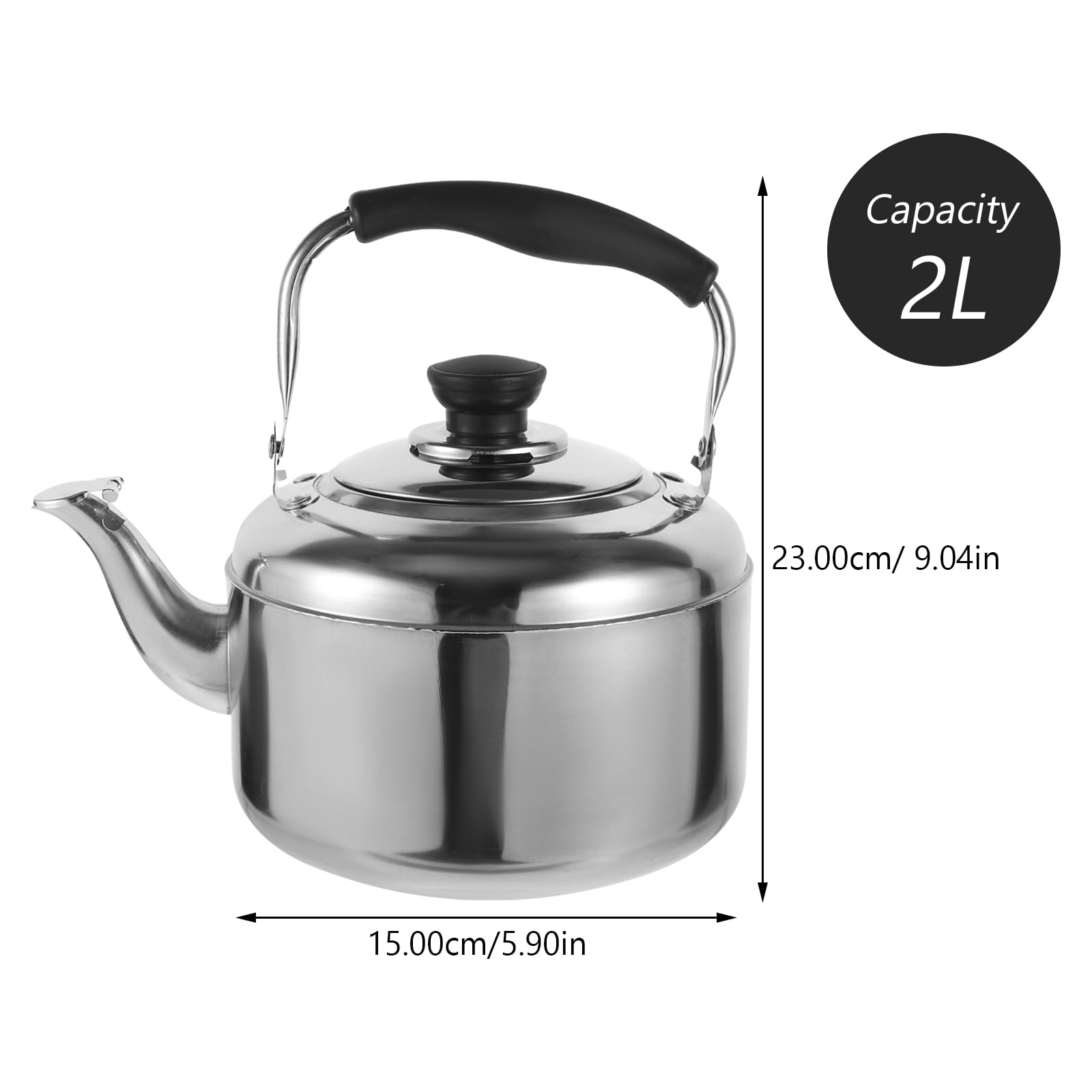 SHERCHPRY Mirror Electric Tea Kettle Stovetop Tea Kettle Stainless Steel Tea Pot pour over Coffee Kettle Whistling Teakettle Teapot Hot Water Boiler for Stove Tea Kettle Electric Electric Tea Kettle