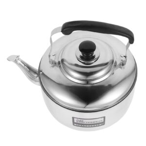 Cabilock 5L Whistling Tea Kettle Stainless Steel Tea Pot Ergonomic Handle Tea Water Pot Kitchen Stovetop Kettle for Home