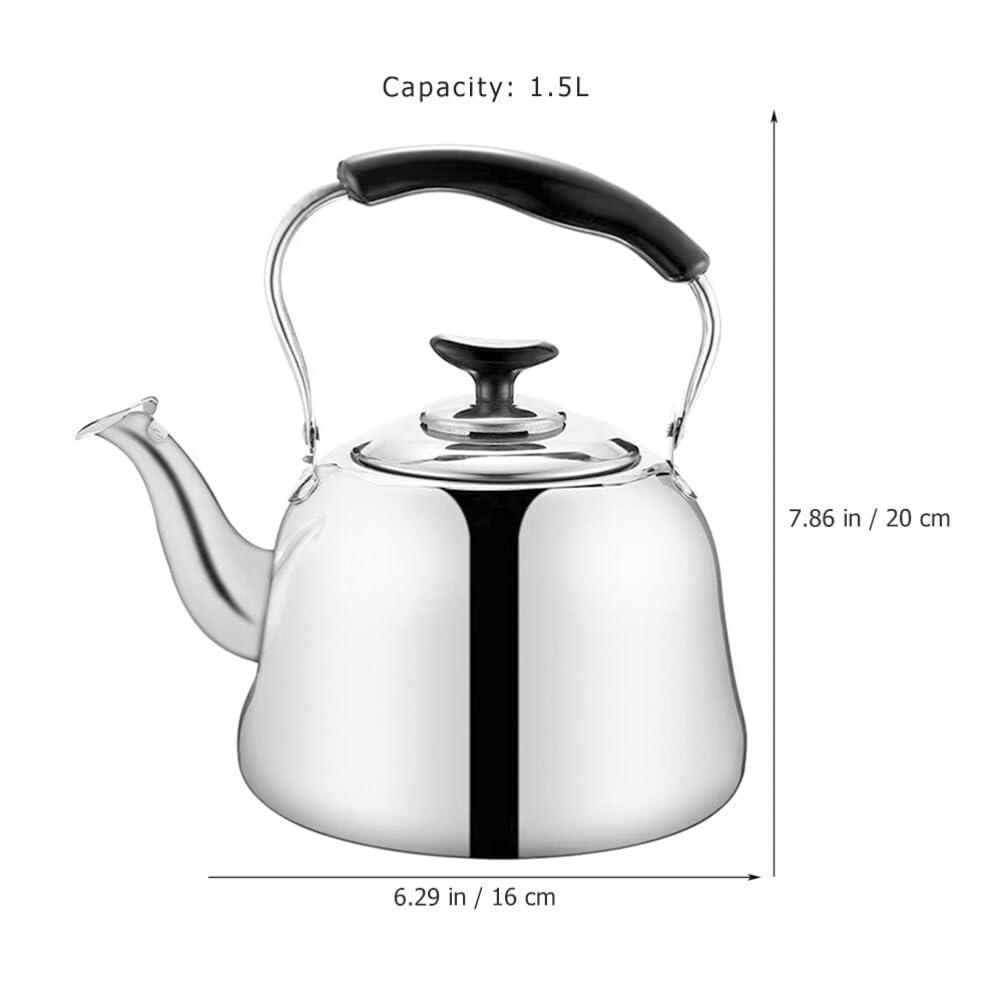 UPKOCH Whistling Tea Kettle Kitchen Tea Boiler Home Supply Kitchen Water Boiler Stovetop Water Boiler Whistling Water Pot Whistling Water Boiler Handle Stainless Steel Kettle