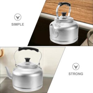 CALLARON Metal Tea Kettle Camping Stove Aluminium Tea Kettle 3L Stovetop Teakettle Classic Teapot Metal Tea Pots for Stove Top with Thin Fast Heating Base Vintage Kitchen Water Kettle