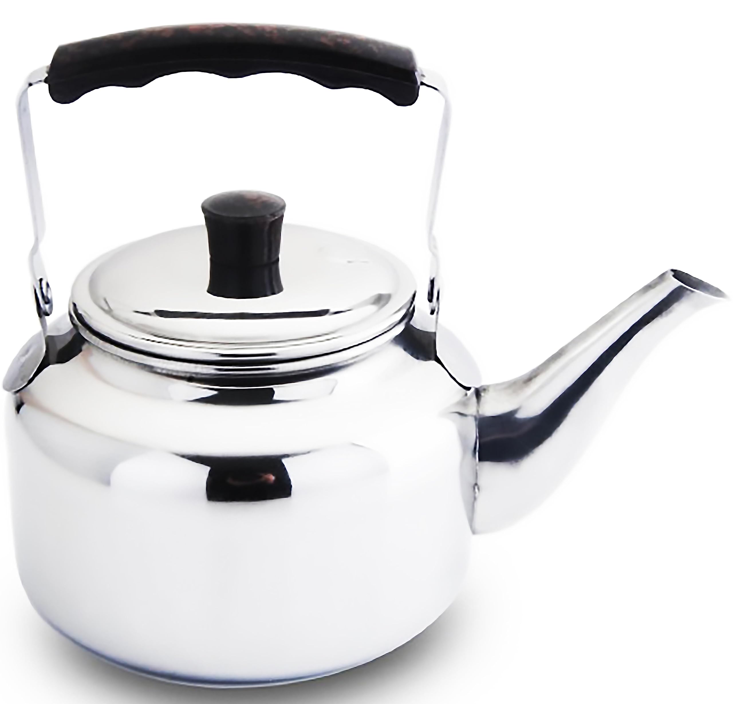 Chandler 3.12 Liter Tea Pot, Vintage Tea Kettle - 4mm Stainless Steel Pot - Hard to Dent | Ergonomic Handle with a Cool Grip | Portable Tea Kettle For Camping (Silver Colour, 3.12 L)