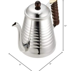 Kalita Wave 1L Stainless Steel Drip Kettle, Pot, Silver