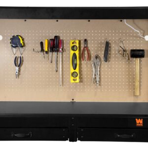 WEN WB4723T 48-Inch Workbench with Power Outlets and Light, Black