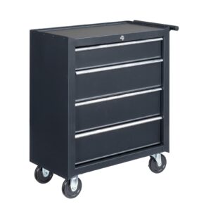 winado 4-drawer tool chest with wheels & lock & key, heavy duty cart rolling tool box on wheels, metal storage cabinet, rolling tool cart with drawers for garage, warehouse & repair shop