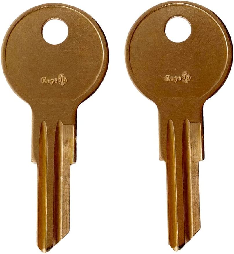 Husky Lock Key, 2 Husky B02 Keys (B02), Brass, New and Replaceable Keys, 2 BO2 Keys (BO2), Fits Husky Toolbox Tool chest (B02)