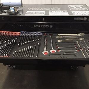 5S TOOL BOX SHADOW FOAM ORGANIZERS (2 COLOR) FITS CRAFTSMAN WATERLOO and HUSKY TOOL CHESTS (10.625" x 22.25", Black Top/Red Bottom)