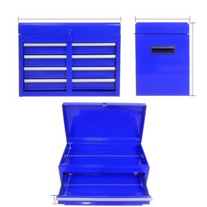 Dithoko 5-Drawer Rolling Tool Chest Cabinet, High Capacity Tool Box Storage Cabinet with Adjustable Shelf, Removable Tool Box Organizer with 4 Wheels for Garage Warehouse - Blue