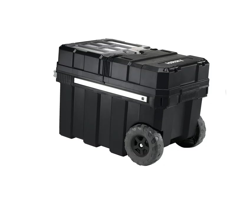 24in Rolling Tool Box, Portable Black Resin Toolbox