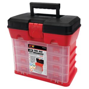 Performance Tool W54042 Plastic Rack System Tool Box with 4 Organizers