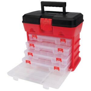 Performance Tool W54042 Plastic Rack System Tool Box with 4 Organizers