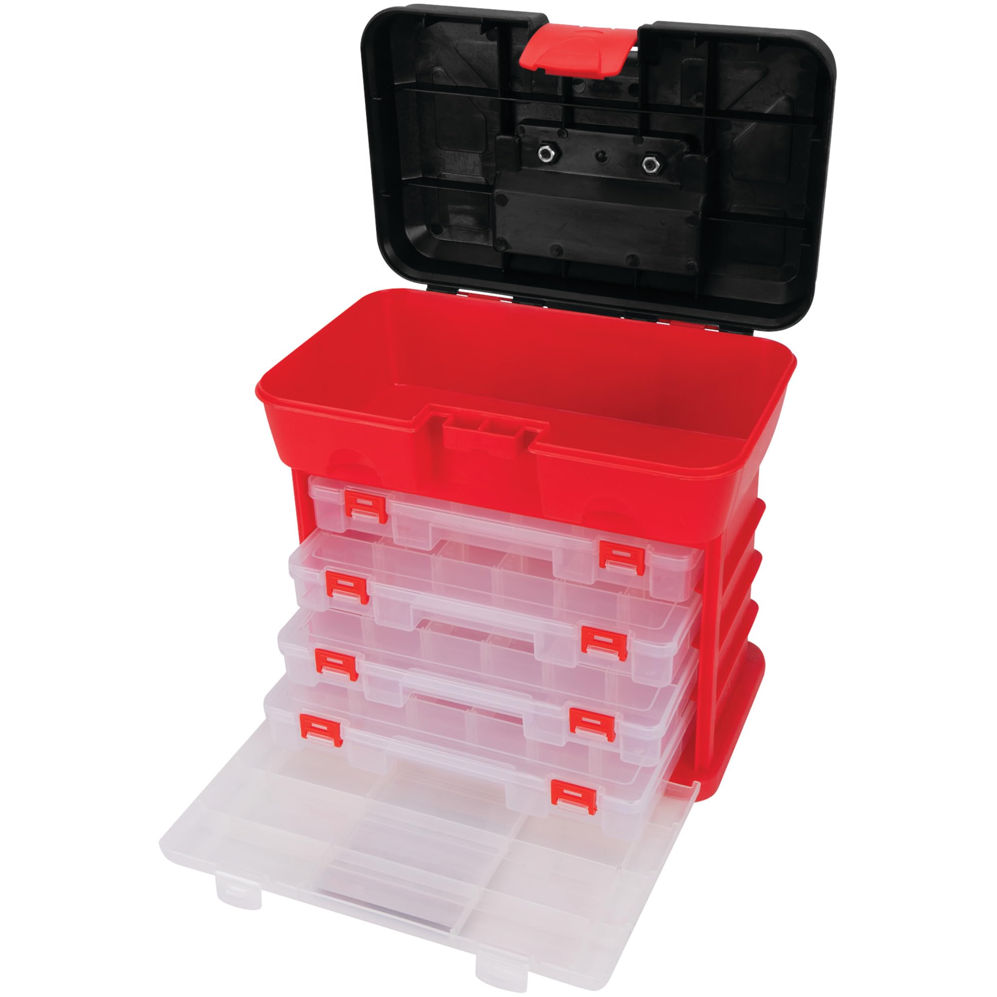 Performance Tool W54042 Plastic Rack System Tool Box with 4 Organizers