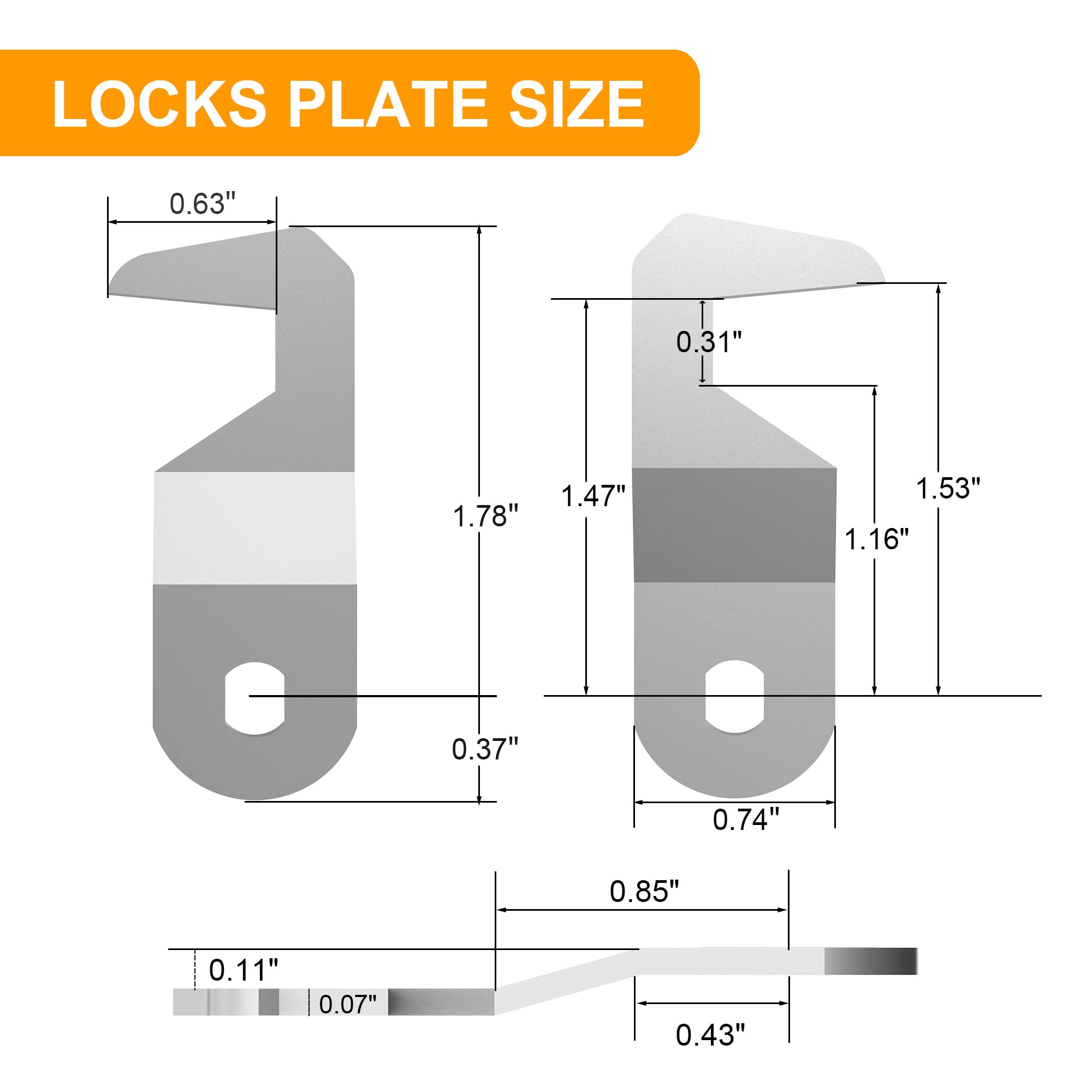 BOZXYE 1 Pack Toolbox Lock with Keys, Mailbox Lock 5/8" Cam Lock Keyed Alike, Tool Box Lock Replacement for Mailbox RV Storage Door, Zinc Alloy