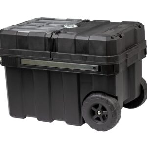 WILADU 24in Rolling Tool Box, Portable Black Resin Toolbox