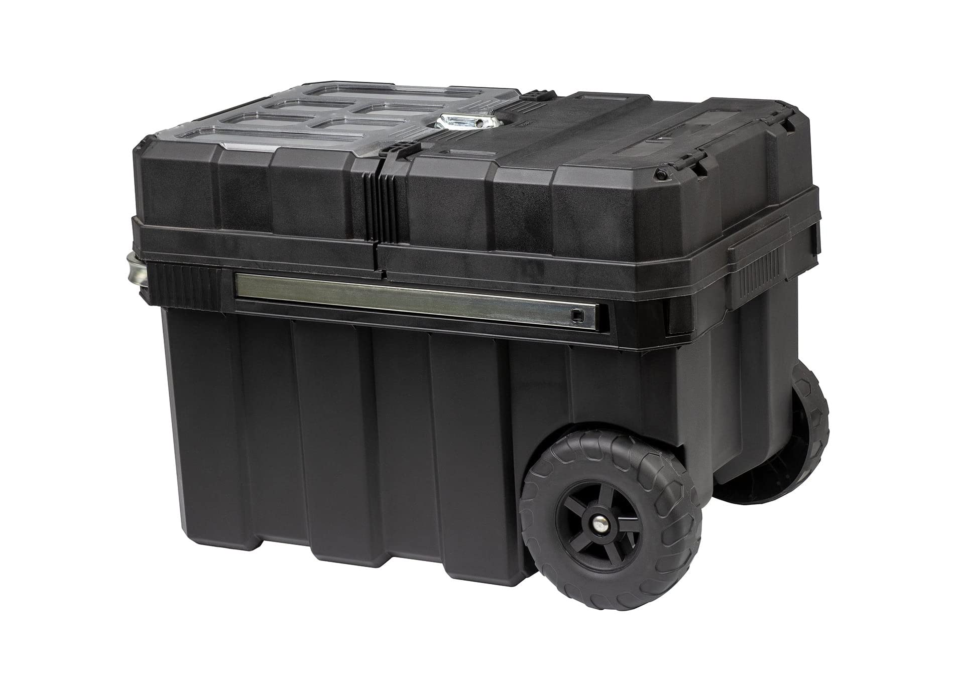 WILADU 24in Rolling Tool Box, Portable Black Resin Toolbox